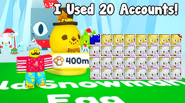 How Many Huge Pets Can I Hatch Using 20 Accounts? - Pet Simulator X Roblox