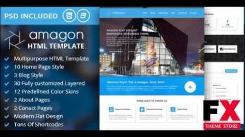 Preview Amagon Bootstrap Flat Multipurpose HTML5 Template TF