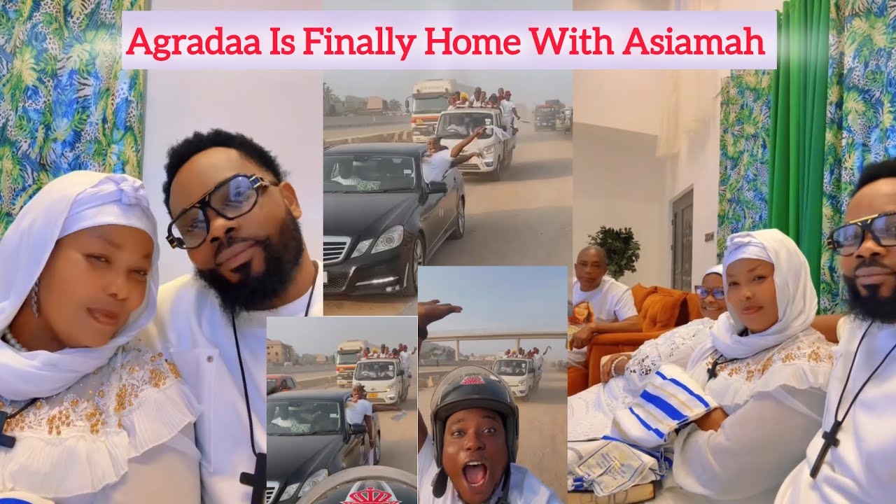 Nana Agradaa Is Finally Home With Asiamah & Her Parents As Church Members Jubilate With Convoy