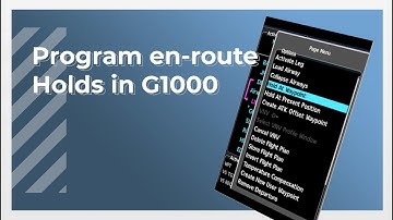 Instrument Holds in Garmin G1000 | Two Methods | Instrument Rating New Jersey |