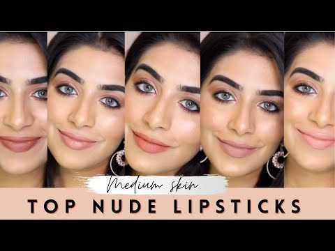 Nude Lipsticks For Medium Skin, 12 Lip swatches