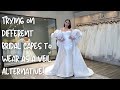 Trying on Different Bridal Capes to Wear as a Veil Alternative!