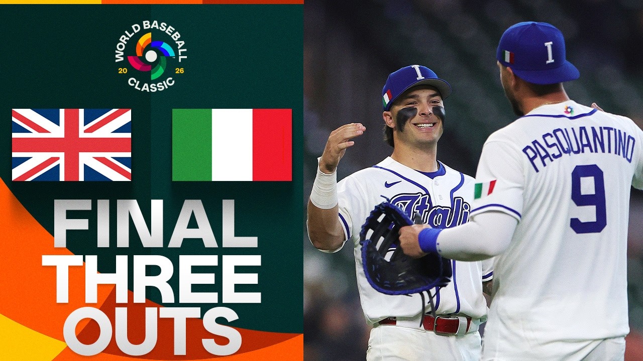 FINAL 3 OUTS: Italy ESCAPES THE JAM for the win over Great Britain! 🇮🇹 | World Baseball Classic