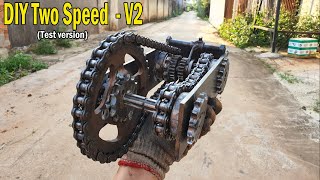 DIY Two Speed Gearbox for Go Kart  V2 Very easy