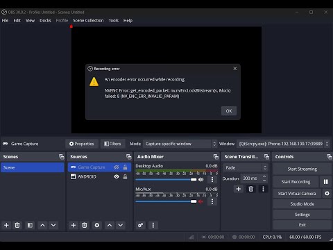 OBS NVENV Error: