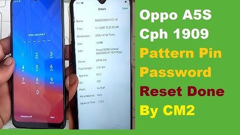 Oppo A5S Cph 1909 Pin Pattern Password Reset Done By CM2