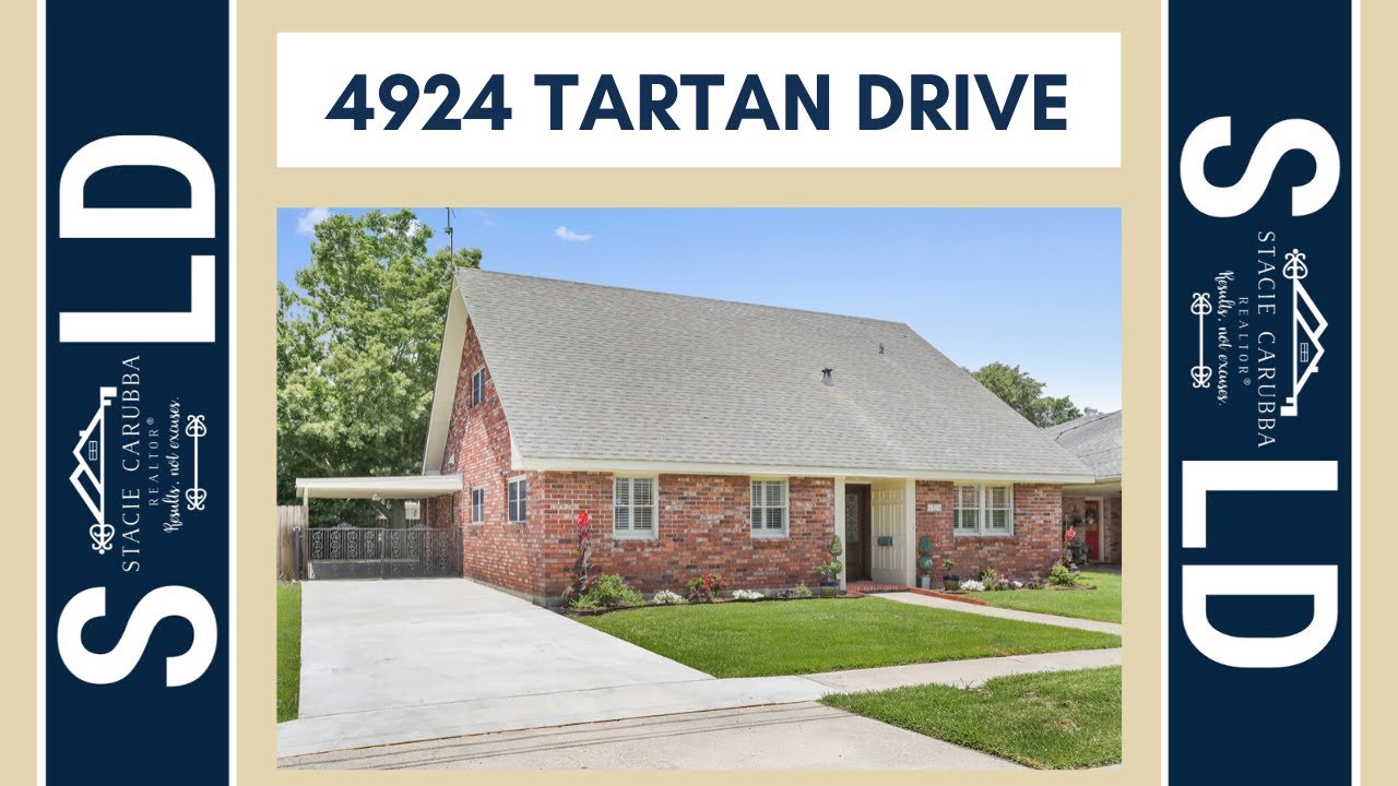 SOLD 4924 Tartan Drive, Metairie, LA 70003 YouTube