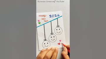 New Year Greeting card | Handmade New Year Greeting | Best New Year card | #shorts #youtubeshorts