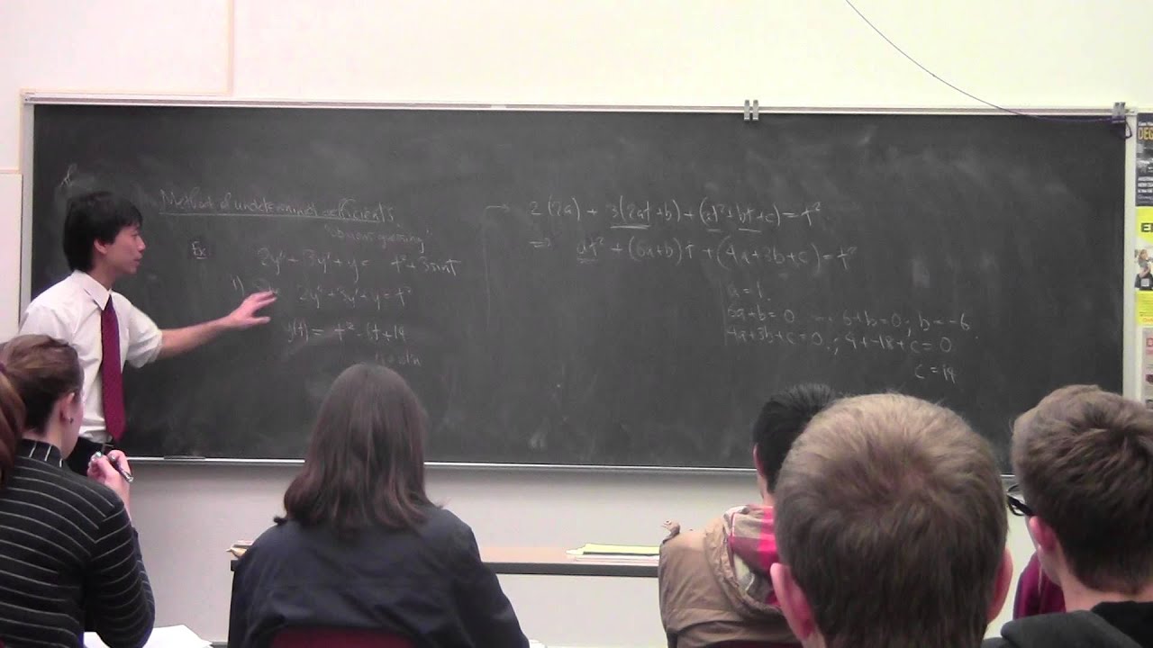 Math 111 Differential Equations Lecture 12.1 3.7.1 Undetermined coefficients