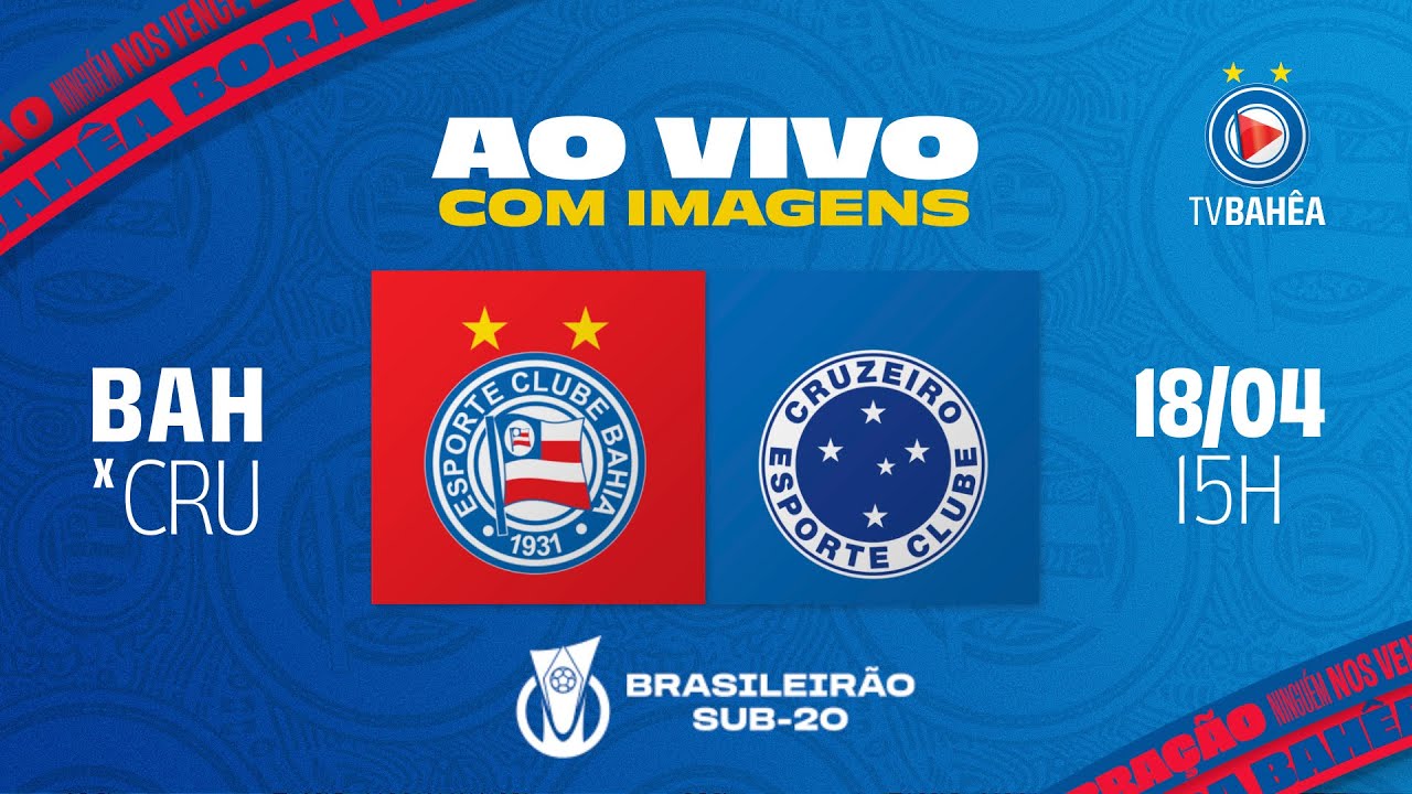 SUB 20 - BAHIA 1 x 0 CRUZEIRO - AO VIVO E COM IMAGENS - BRASILEIRO (18 ...