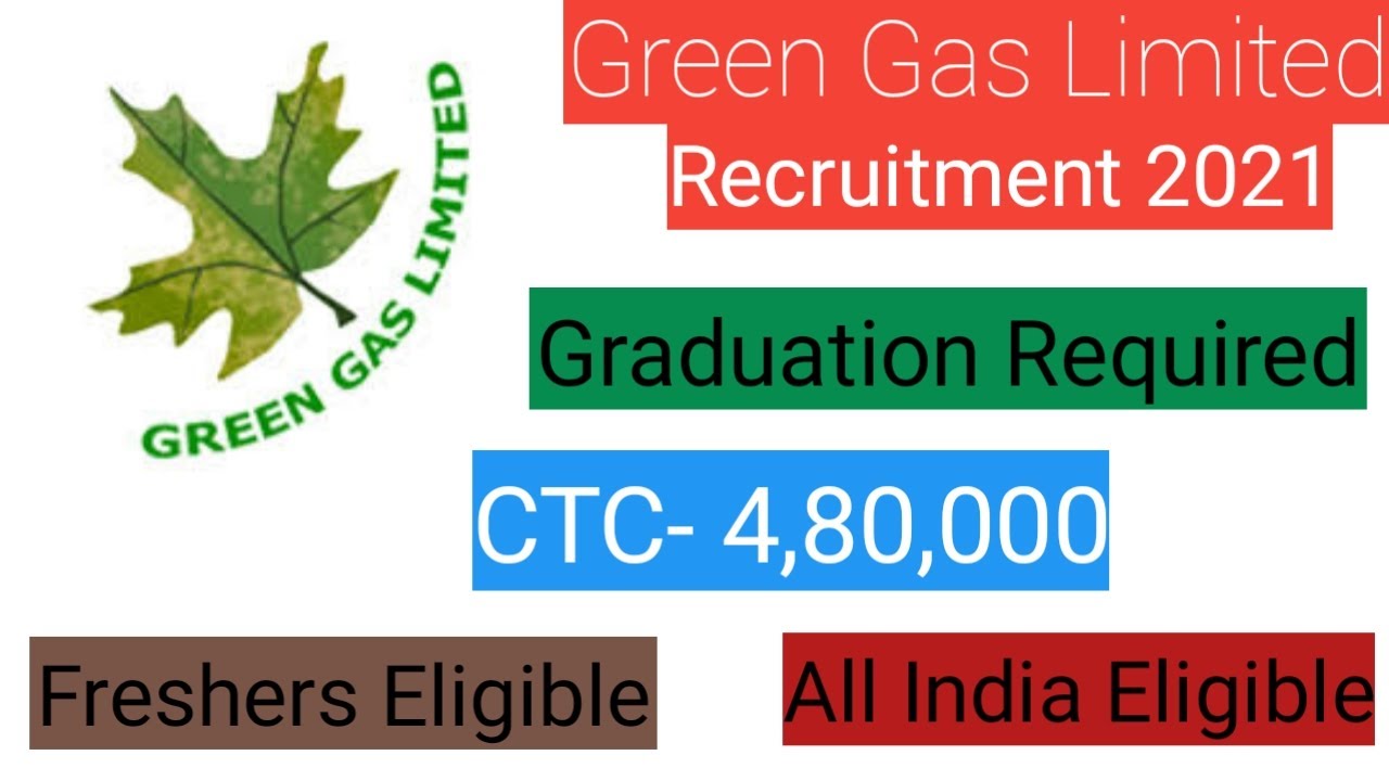 GREEN GAS LIMITED RECRUITMENT 2021GGL 2021FRESHER ELIGIBLECTC
