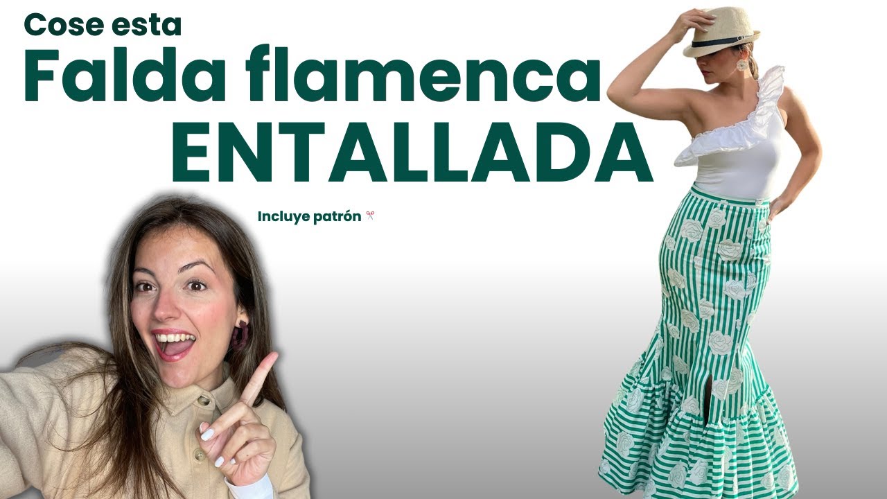 Cómo coser una falda flamenca entallada de nesgas | Paso a paso