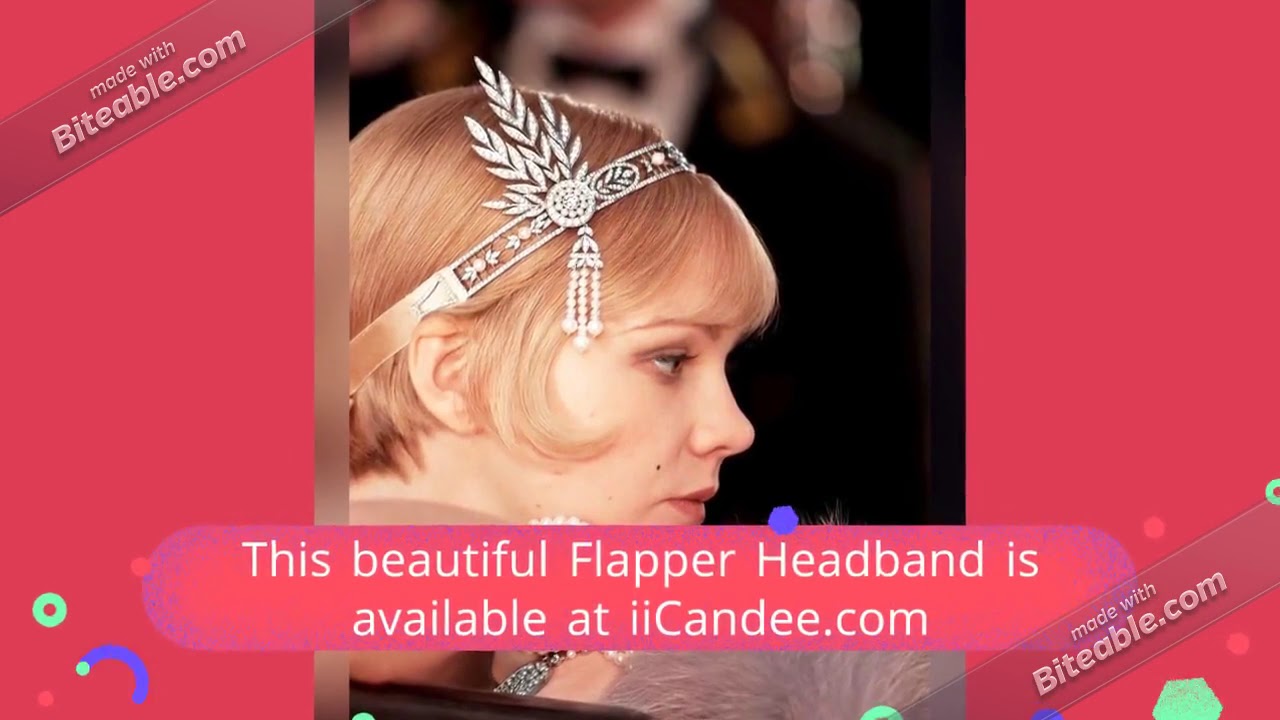 1920s Gold Leaf Medallion Pearl Flapper Headband-Roaring 20s Great Gatsby - Flapper Headband SALE