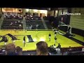 LVC women warming up for playoff opener.