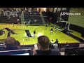 LVC women warming up for playoff opener.