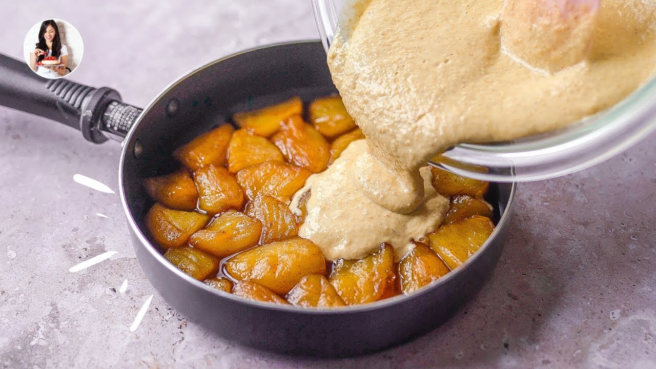 Con 2 MANZANAS y 1 sartén tendrás una TARTA Deliciosa!! | SIN HORNO | Auxy