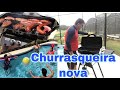 INAUGURAMOS NOSSA CHURRASQUEIRA DO LIXO- churrasco em familia na piscina