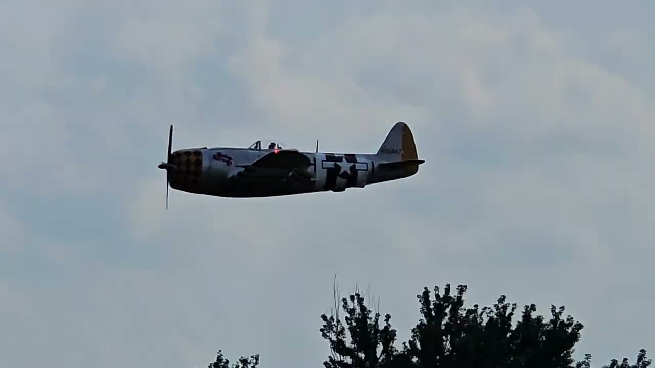 CARF P-47 Flying at the 2025 Golden Age Air Museum RC Show, Full Flight