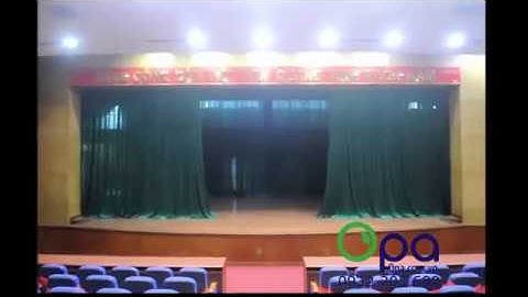 Rèm vải tự động hội trường - opa.com.vn