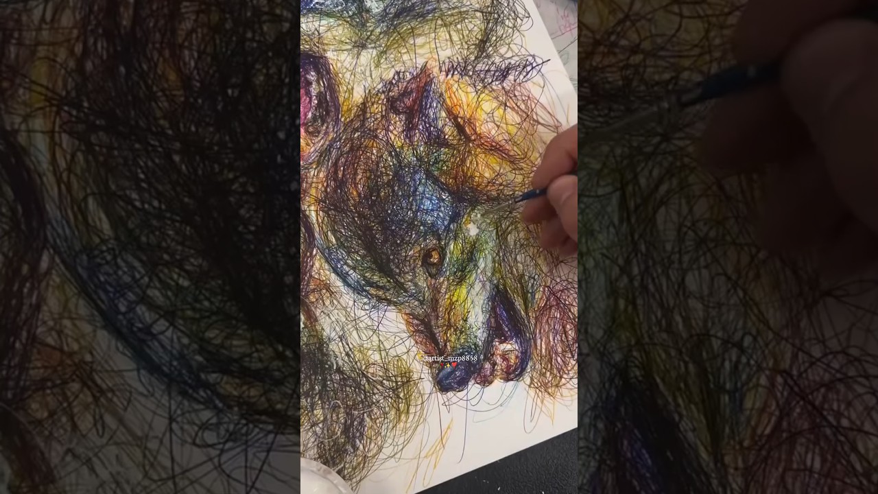 Amazing fox sketch drawing art 