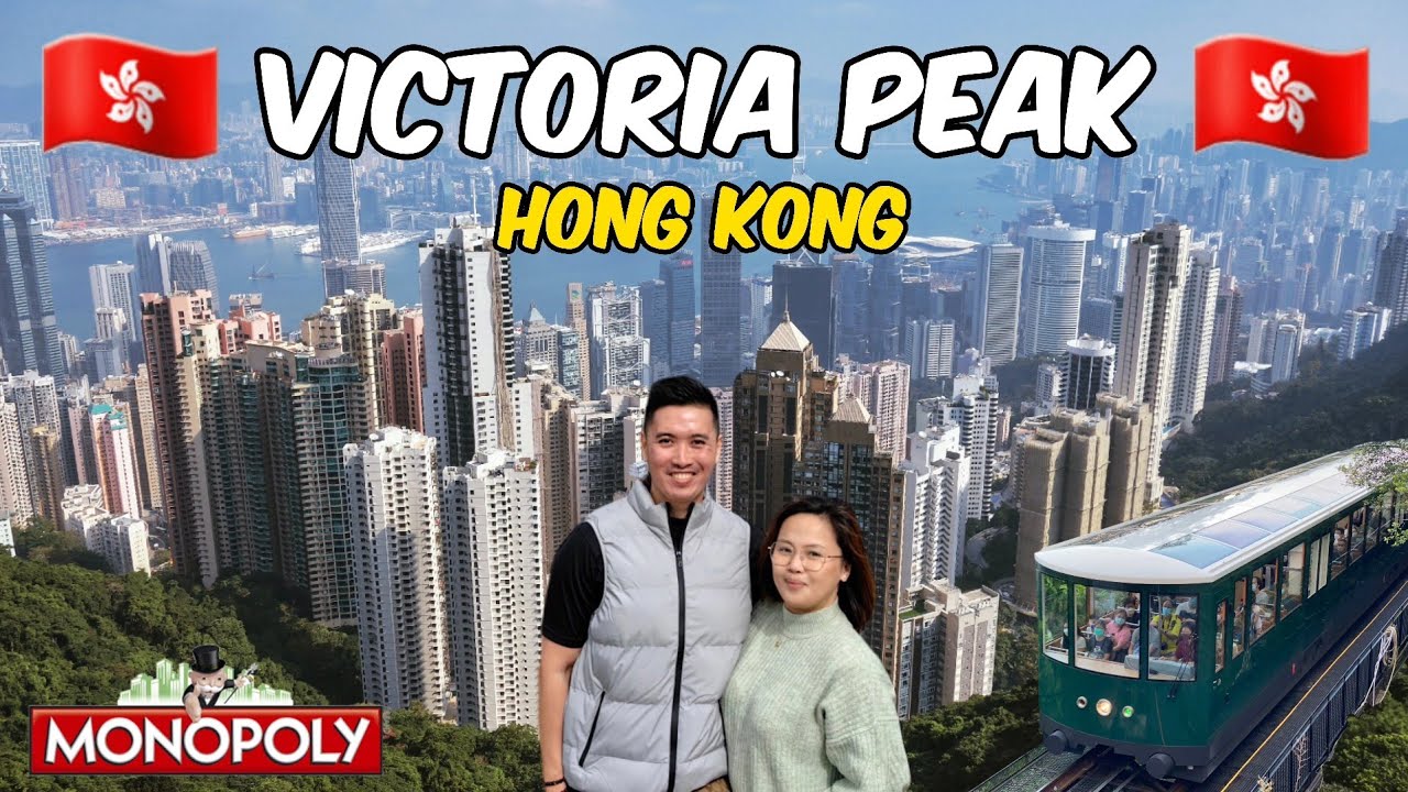 VICTORIA PEAK HONG KONG | PEAK TRAM + SKY TERRACE + MONOPOLY DREAMS 4K | HONG KONG VLOG