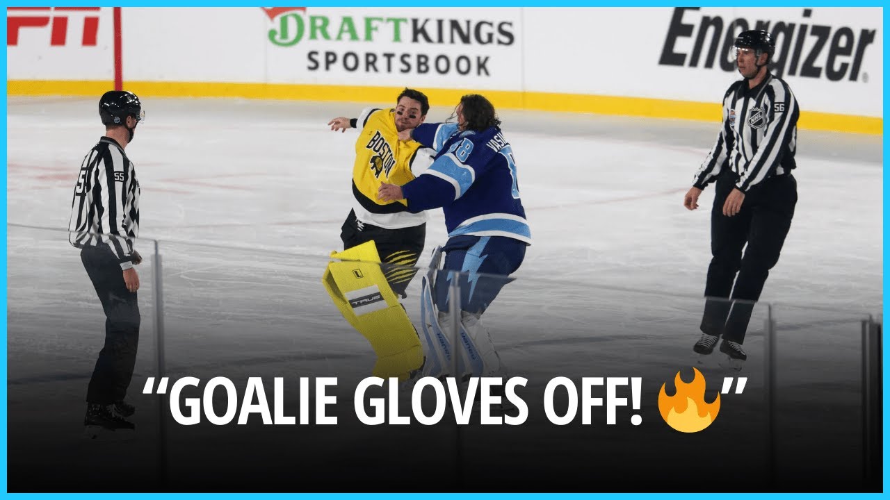 Goalie Fight Shock! Swayman vs Vasilevskiy in Tampa’s Outdoor Hockey Showdown। USA NEWS TODAY