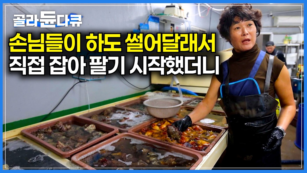 시어머니가 새벽에 나가서 잡아온 해산물을 며느리가 썰어주는 식당｜손님들이 하도 썰어달라고 해서 직접 잡아 팔기 시작해봤더니｜한국기행｜#골라듄다큐