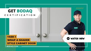 1. Wrapping a Shaker Style Cabinet Door