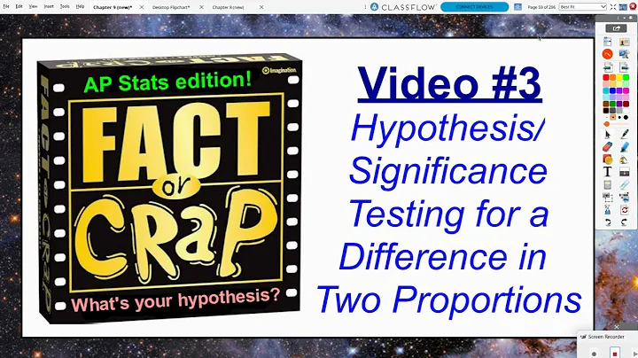 AP Statistics: Chapter 9, Video #3 - One-Sided Hypothesis Test for a Difference in Two Proportions