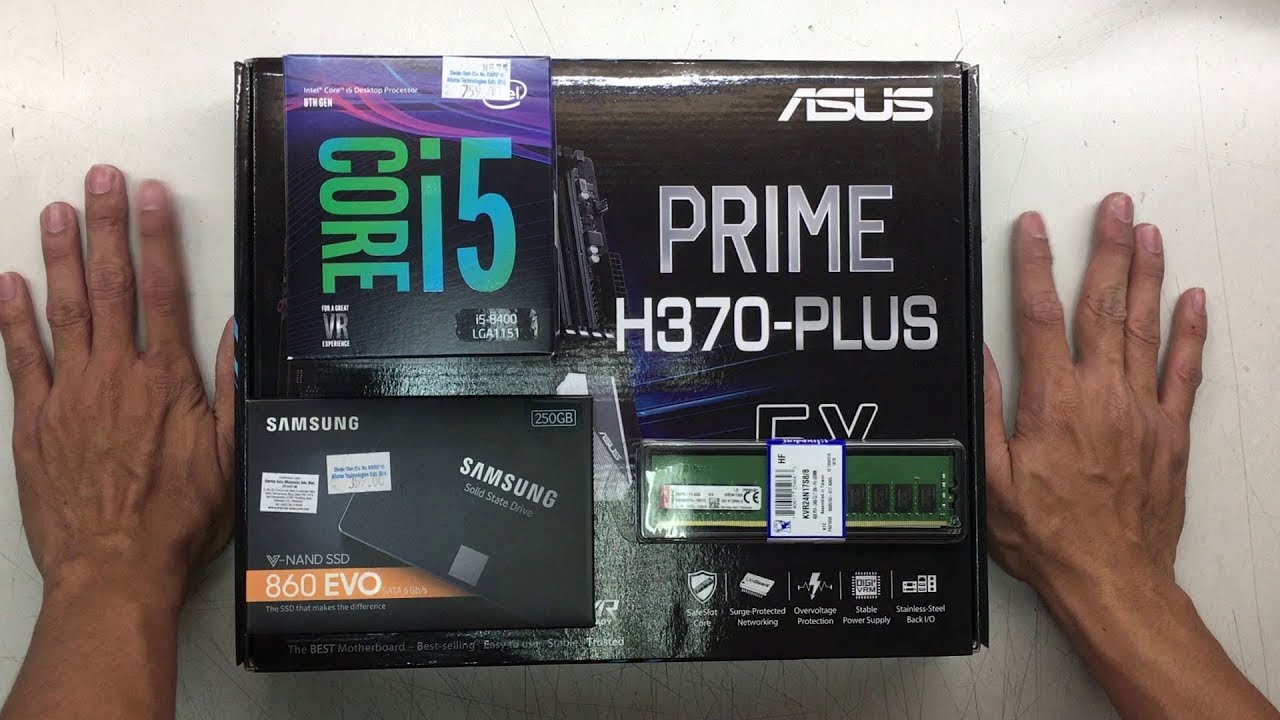 Intel Core I5 8400 Asus Prime H370 Plus Samsung 860 Evo 250gb Ssd Asus Geforce Gt1030 Youtube