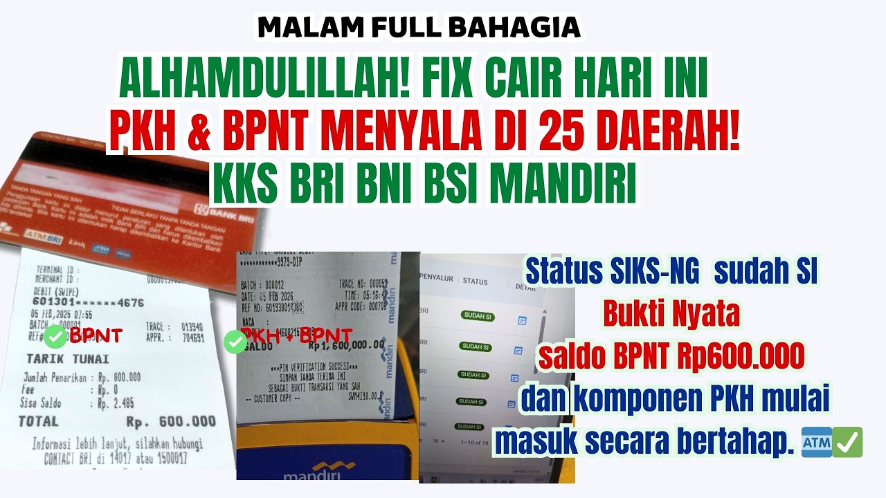 ALHAMDULILLAH! FIX CAIR HARI INI BUKTI STRUK PKH & BPNT MELEDAK DI 50 DAERAH!