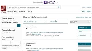 Use JSTOR to find book reviews