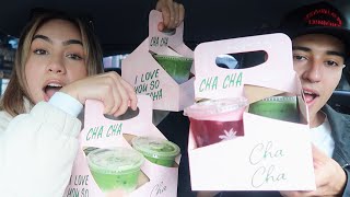 CHA CHA MATCHA TASTE TEST (trying the whole drink menu!!)