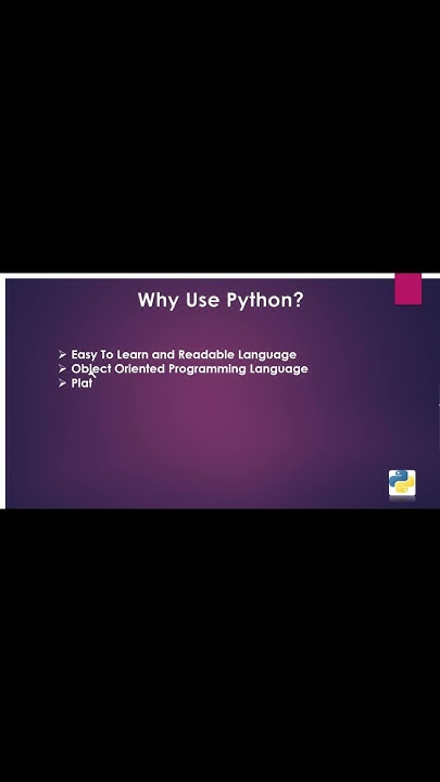 Why we Use Python ? - YouTube