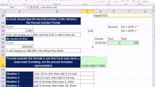 excel 2010 business math 25: excel percent basics