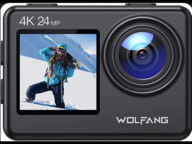 【Micrófono Inalámbrico】 Cámara Deportiva 4K 60FPS 24MP WiFi, Surfola SF530  Cámara Acuática 40M con Pantalla Dual, Cámara de Acción para Casco para