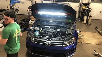 Golf R intake, turbo inlet and muffler delete install!