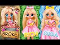 Rich, Broke and Giga Rich Barbie Dolls / 30 LOL OMG DIYs