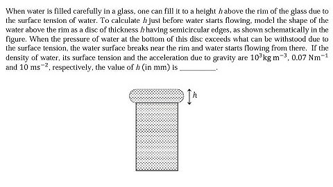 2020 IIT JEE ADVANCED QUESTION OF FLUID MECHANICS WITH SOLUTION