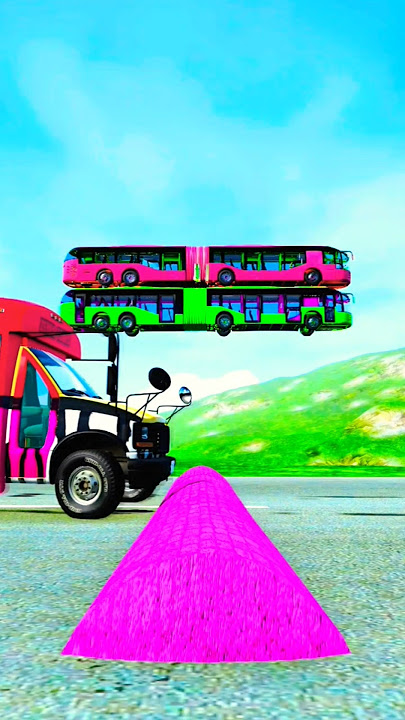 🚌 Bus vs Mobil di Speedbump Ekstrem! 💥 | BeamNG.drive #beamng #viralshorts