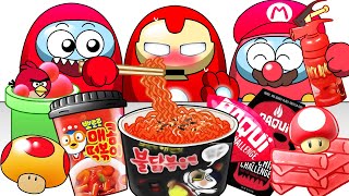 RED Food Mukbang🍓 - AMONGUS ANIMATION MUKBANG