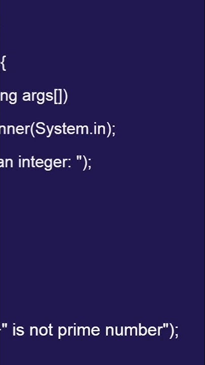 Prime number program in Java - YouTube