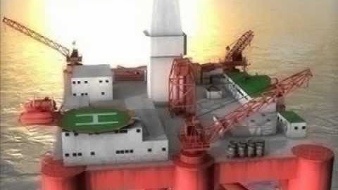 3D Model of Offshore Oil Rig Platform Review