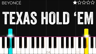 Beyoncé - TEXAS HOLD 'EM | EASY Piano Tutorial