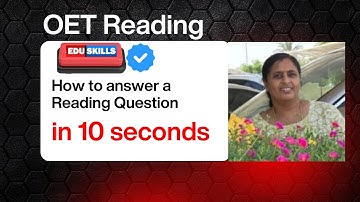 Edu Skills OET Reading - Elimination  - Absolutes - Real Exam Strategies!