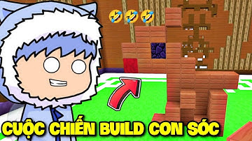 MEOWPEO ĐẠI CHIẾN CÁC YOUTUBER THỬ THÁCH BUILD CON SÓC TRONG MINI GAME BLOCKMAN GO