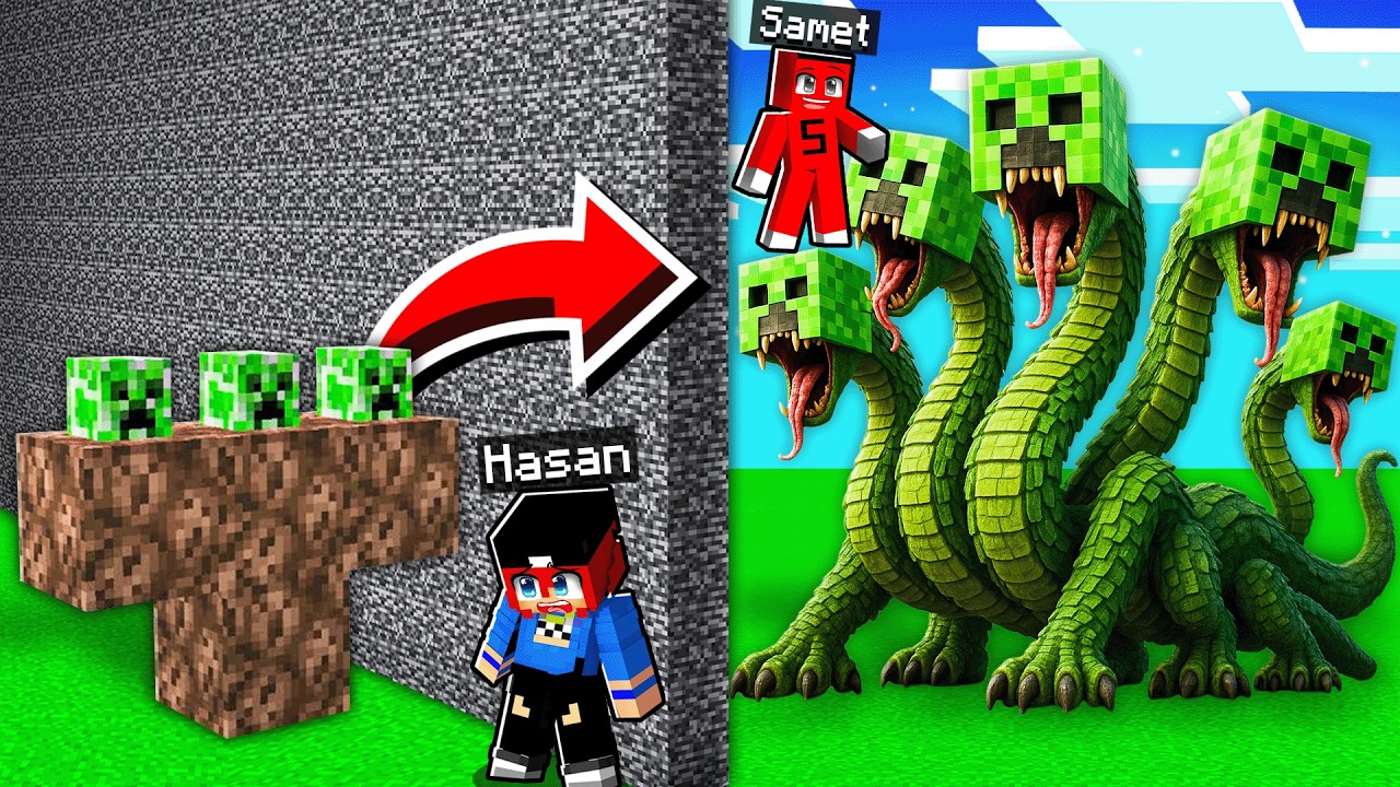 HASANI YAPI KAPIŞMASINDA /BİRLEŞTİR HİLESİYLE TROLLEDİM !! -  Minecraft