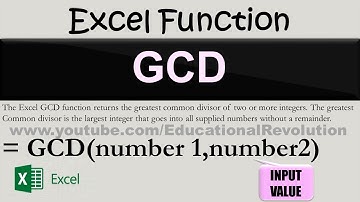 How to use GCD function in Excel