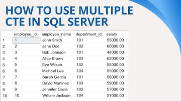 54 How to use multiple CTE in SQL Server