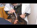 Asmr medical scalp check up with hair parting  sensory tests treatment real person